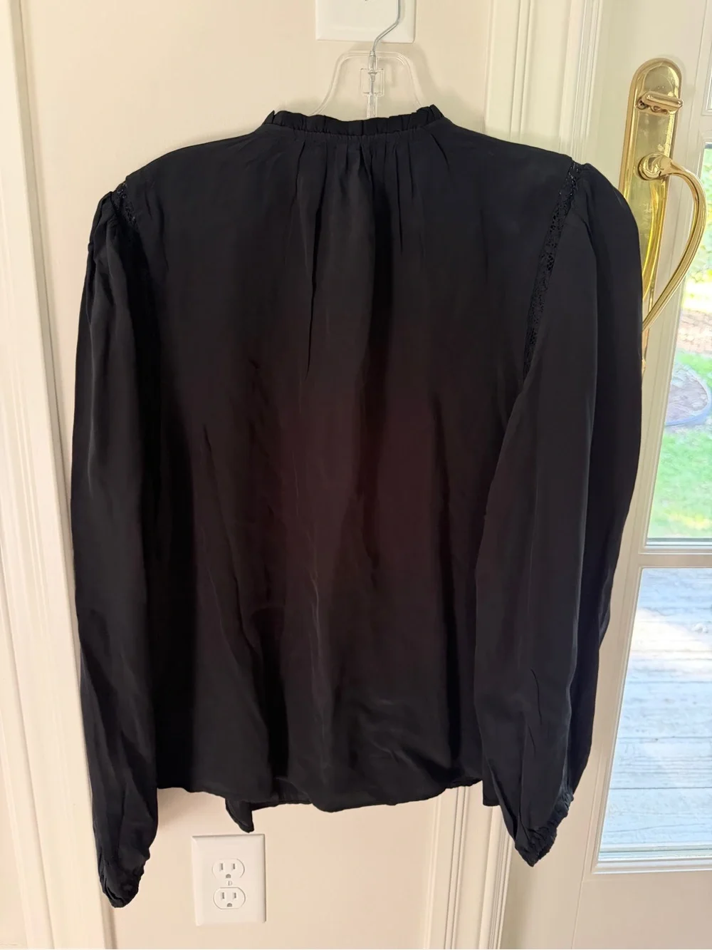 DARLING J. Crew silky black top- size 8 -NWT